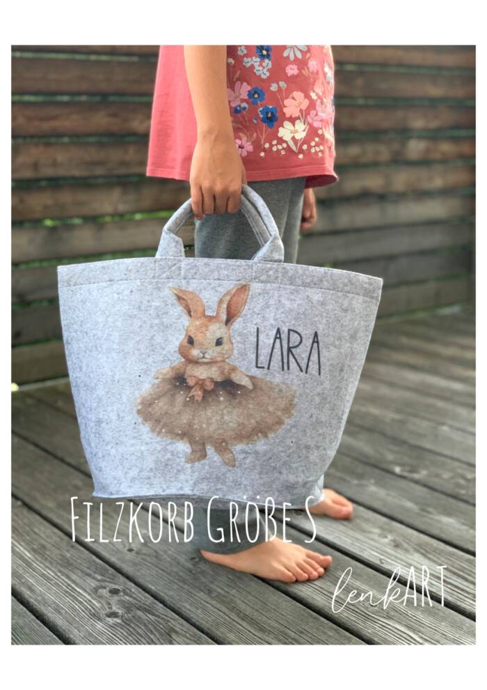 Filz-Aufbewahrungskorb Ballerina – Bild 3