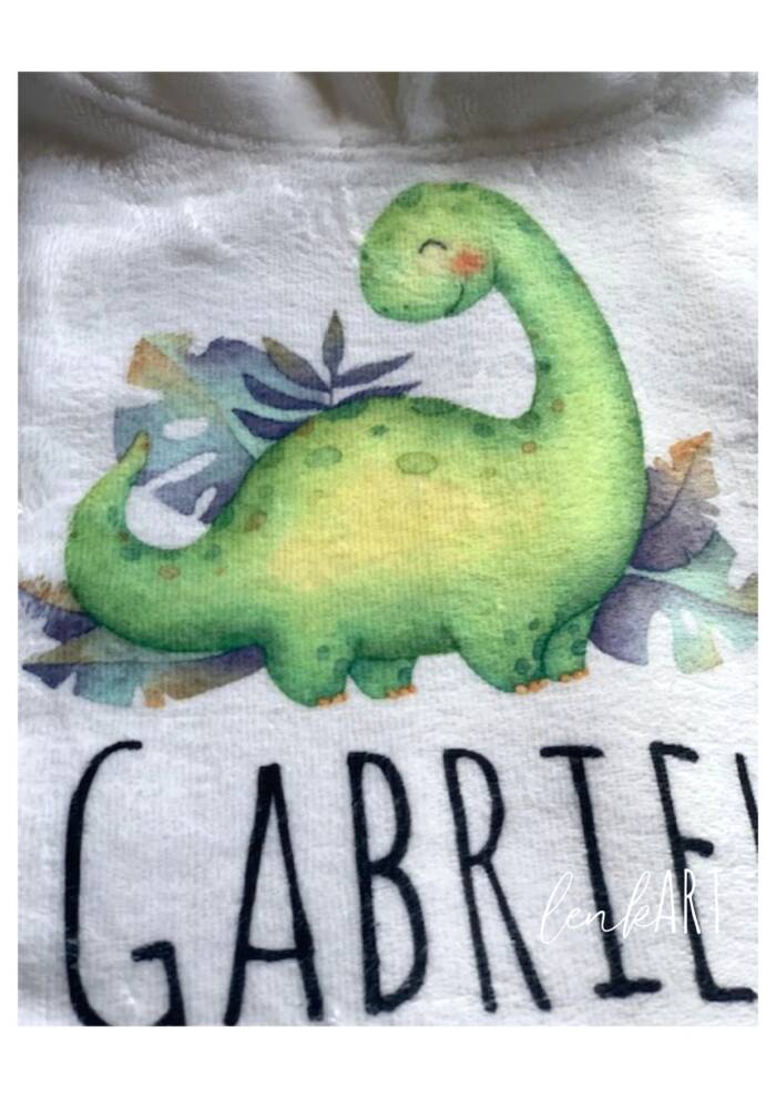 Badeponcho Dino grün – Bild 2