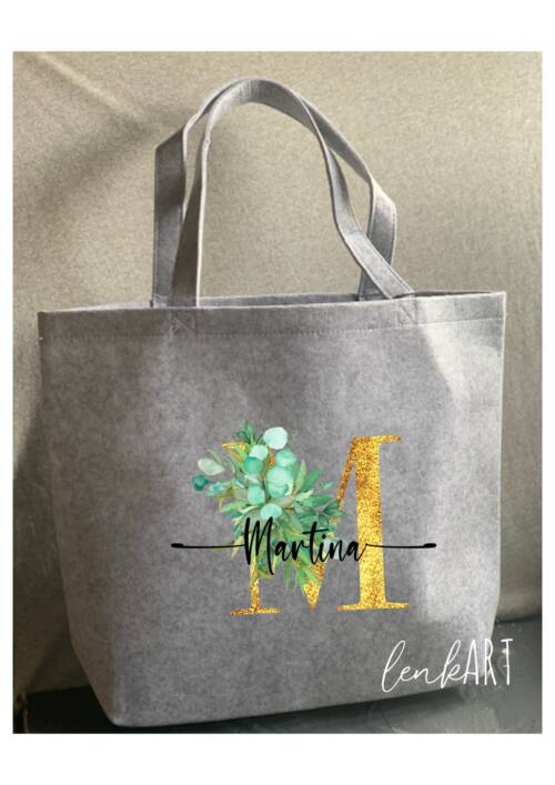Filztasche Buchstabe Leni