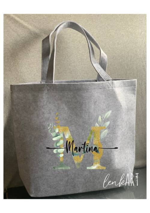 Filztasche Buchstabe Clara