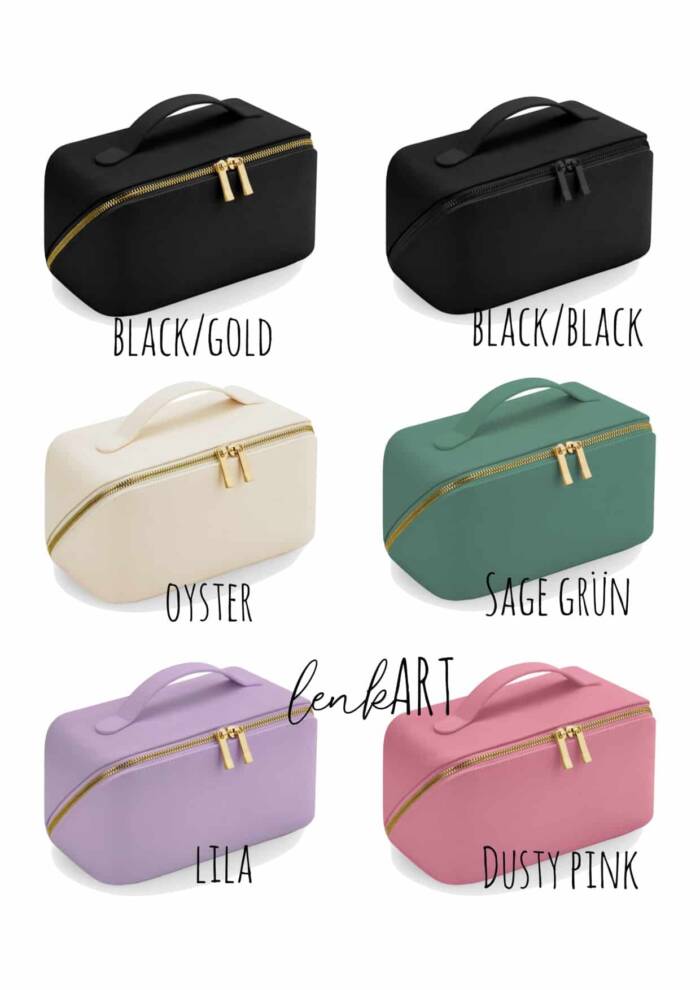 Kosmetiktasche Eukalyptus flat mini – Bild 2