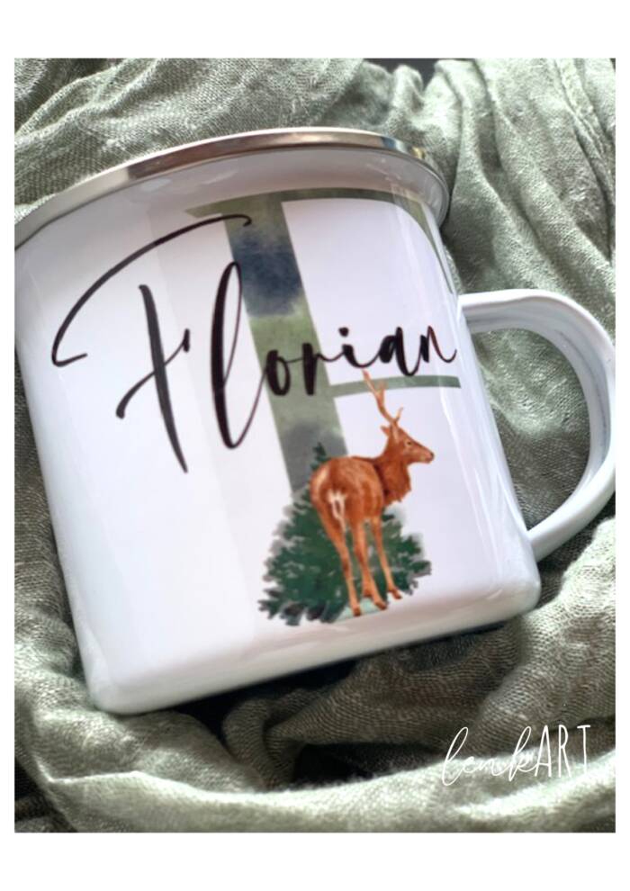 Tasse Buchstaben Hirsch – Bild 4