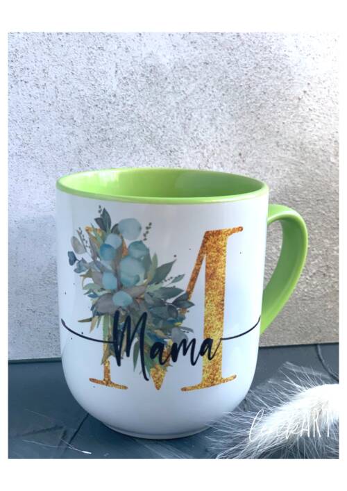 Tasse Buchstaben Eukalyptus Leni