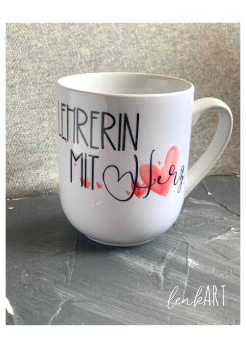 Tasse Lehrerin mit Herz