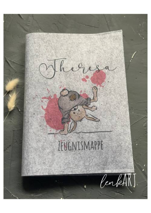 Zeugnismappe Hase