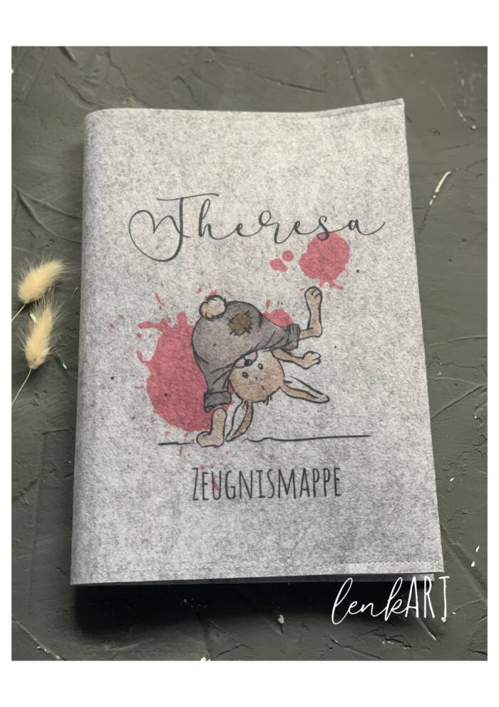 Zeugnismappe Hase