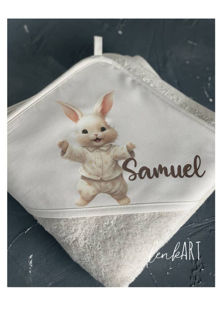 Kinderbadetuch Hase – Bild 3