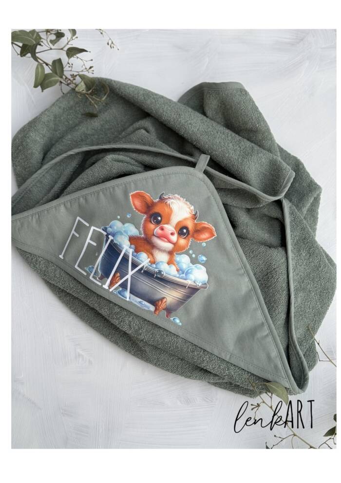 Kinderbadetuch Kuh