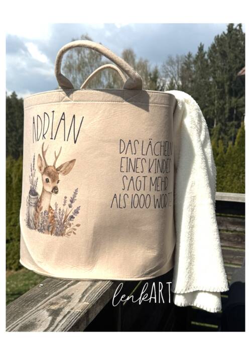 Filz-Aufbewahrungskorb Rehbock